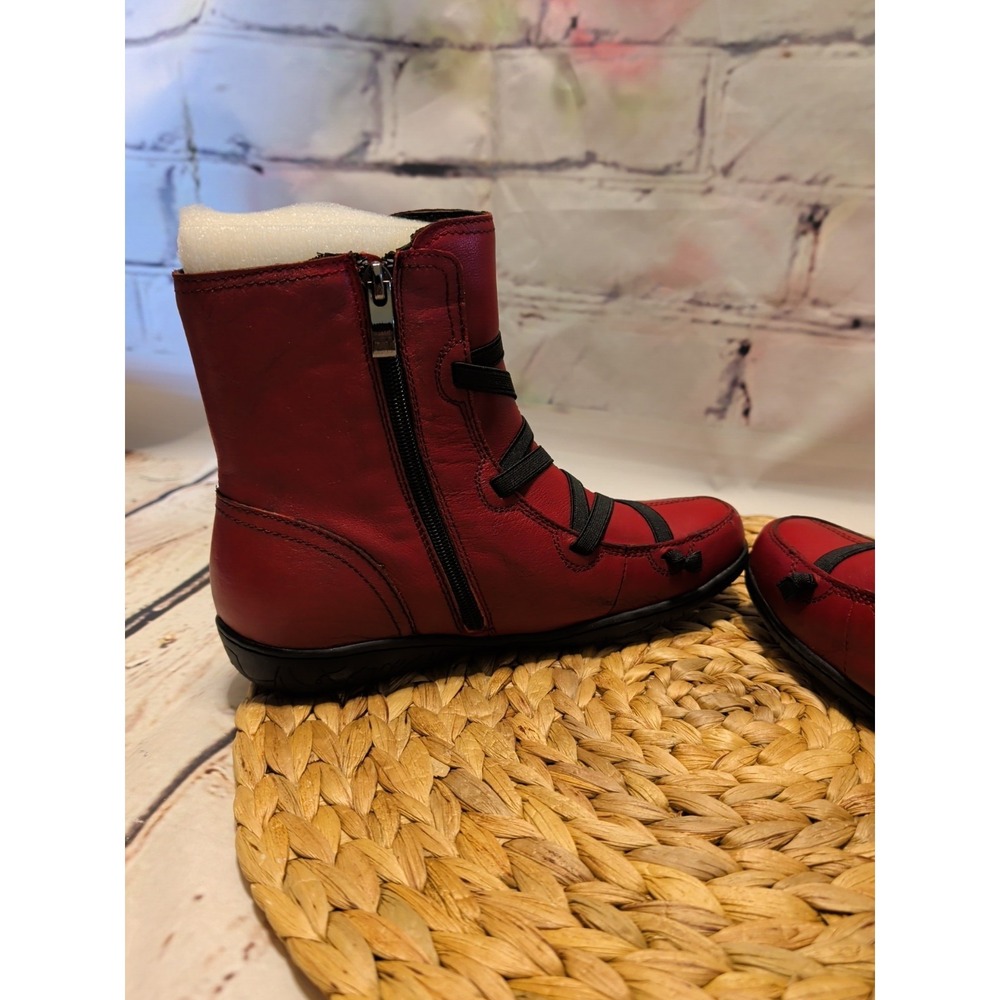 Bernie Mev Burgundy Webber Boots Sz: EU 38/US 7 - Picture 5 of 7
